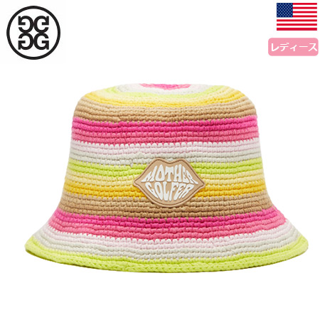 G/FORE 2023 母の日 限定 バケットハット レディース LIMITED EDITION STRIPED CROCHET MOTHER GOLFER BUCKET HAT G4AMD23H138