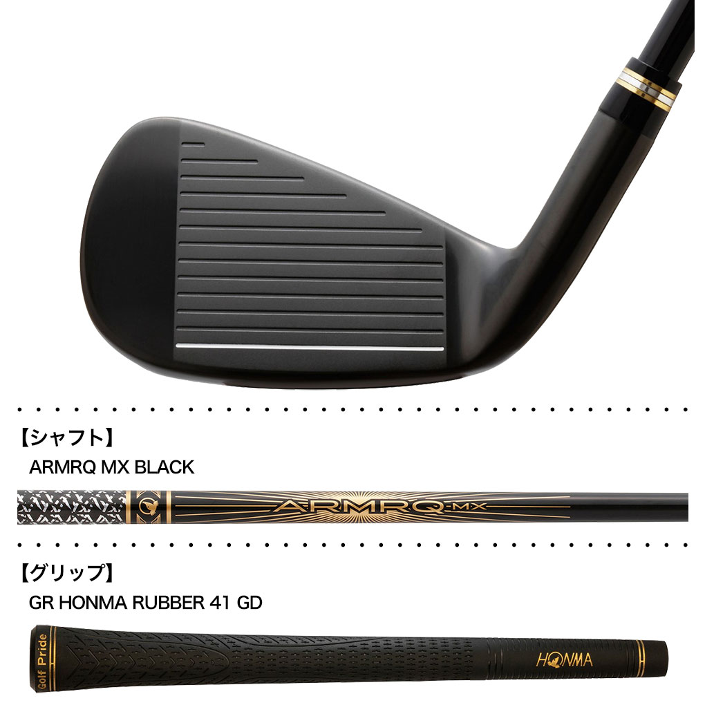 本間ゴルフ BERES 08 BLACK アイアン 単品 (#AW,#SW) メンズ 右用