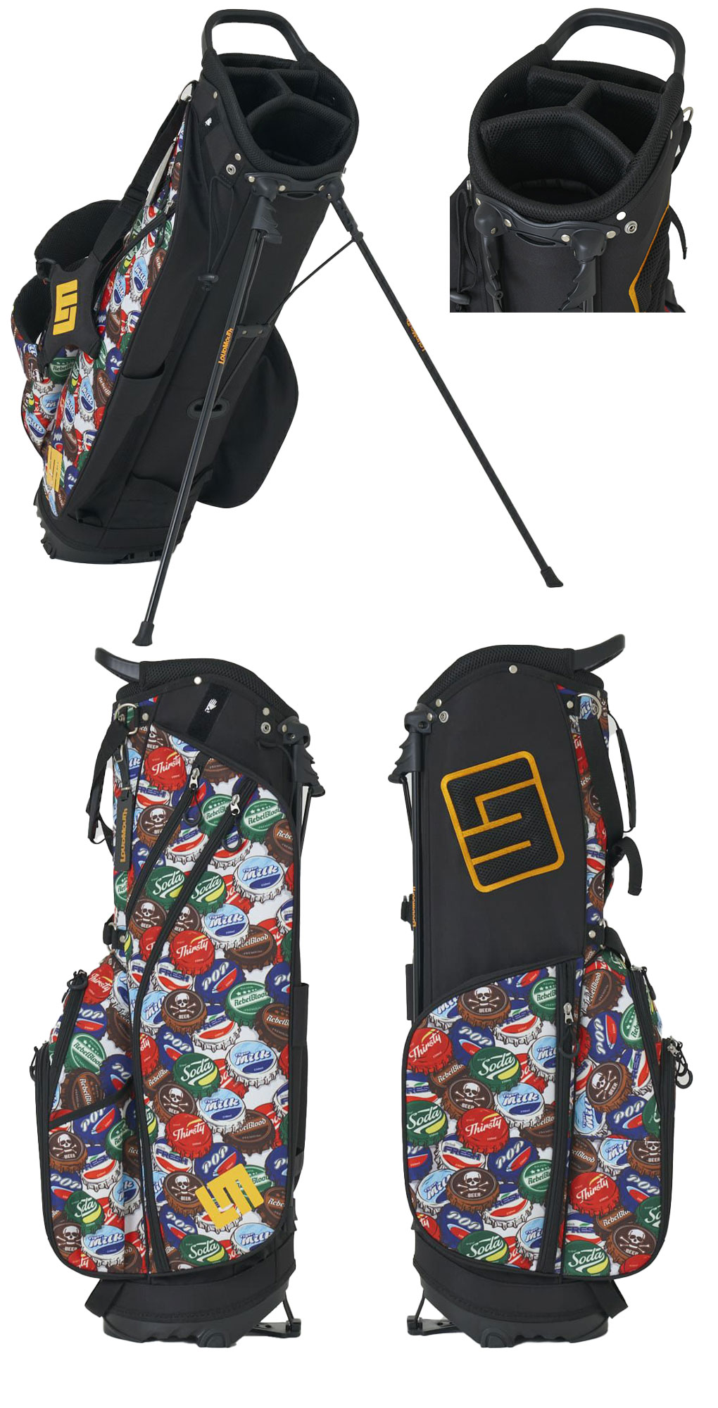 (3月限定出品)Loudmouth チェック柄 スタンドバッグ LOUDMOUTH ラウドマウス スタンドバッグ 8.5インチ 763987
