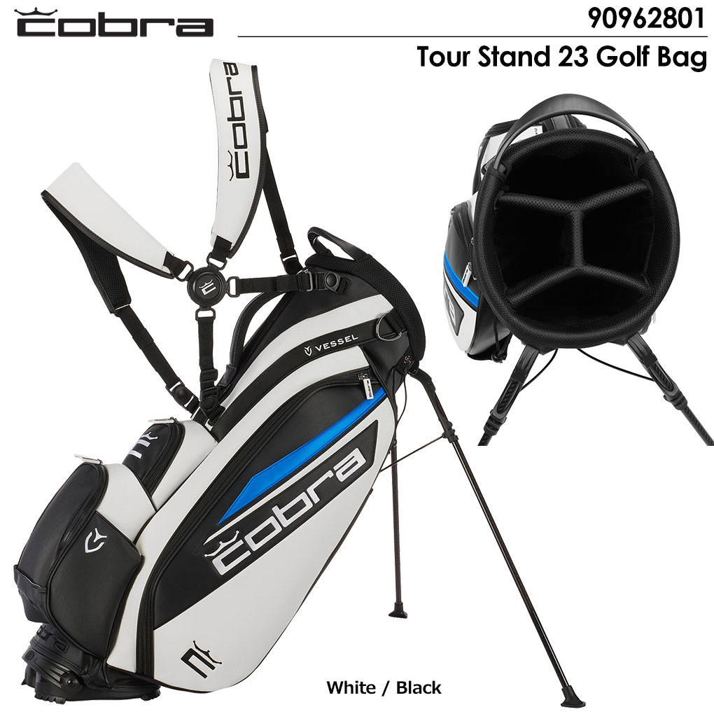 Cobra × Vessel Tour Stand 23 Golf Bag キャディバッグ 90962801 4分割トップ コブラ 2023年モデル  USA直輸入品