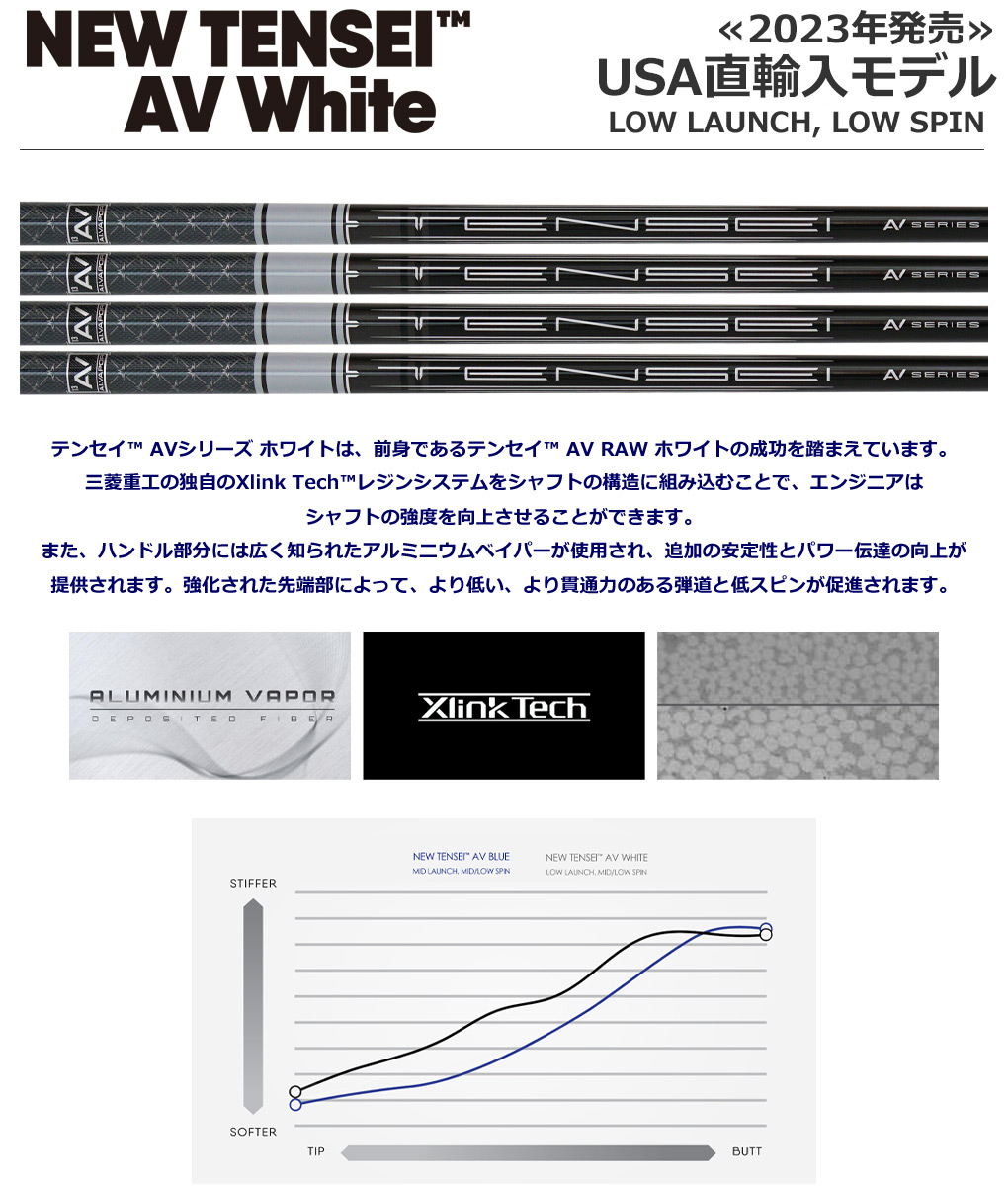 ピン スリーブ付きシャフト USA三菱ケミカル 2023 NEW TENSEI AV WHITE (G430／G425／G410) :  201602300181 : JYPERS(ジーパーズ) - 通販 - Yahoo!ショッピング