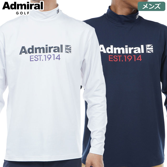 アドミラル ハーフUJ ロングスリーブ モックネックシャツ メンズ ADMA370 Admiral Golf 2023秋冬モデル 日本正規品｜jypers