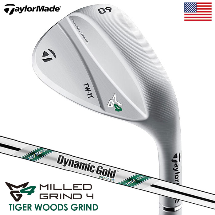 テーラーメイド MG4 TIGER WOODS GRIND WEDGE タイガーウッズ ウェッジ メンズ 右用 DYNAMIC GOLD TOUR  ISSUE スチールシャフト 2023年モデル USA直輸入品