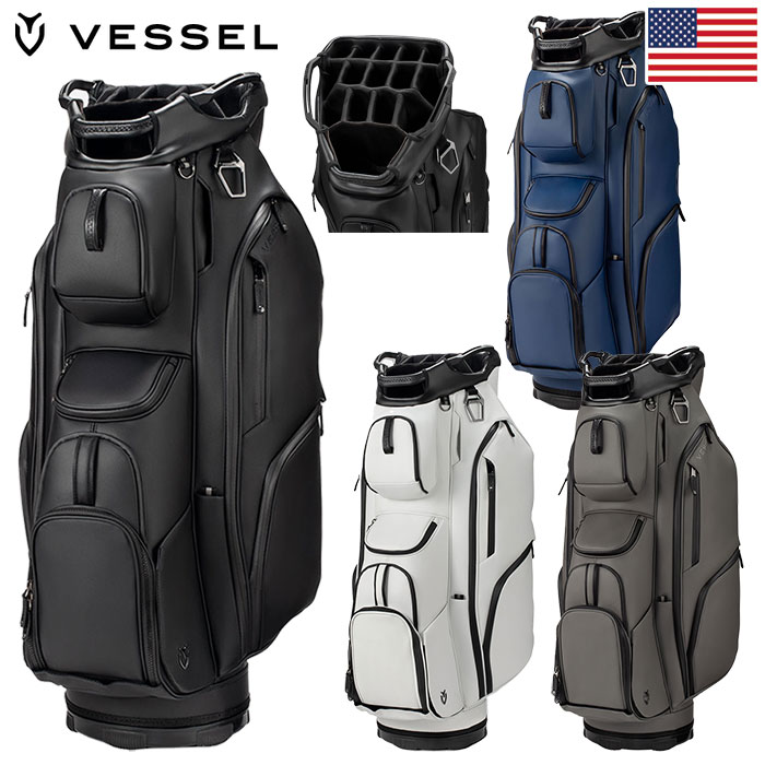 VESSEL Lux XV 2.0 キャディバッグ カートタイプ 15分割トップ ベゼル 2023年モデル USA直輸入品