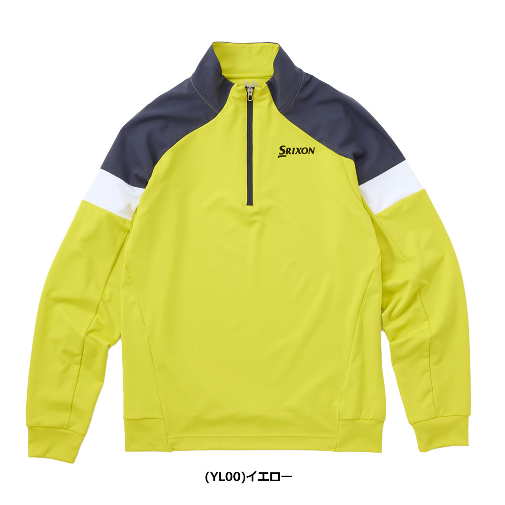 Srixon 2025松山モデルスリーブラインハーフジップスウエット SRIXON スリクソン 松山プロ共同開発 ハーフジップハイブリッドプル