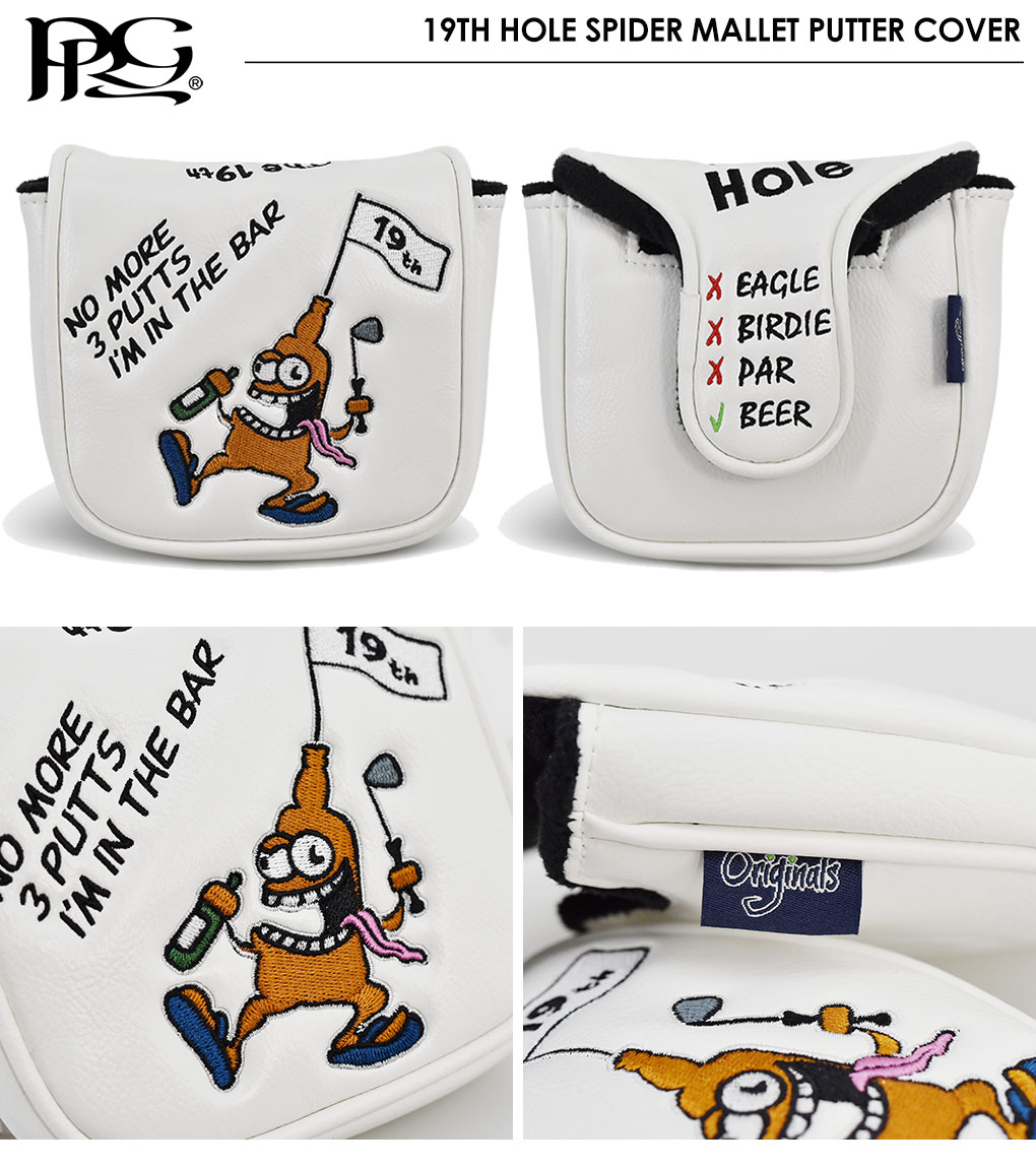 PRG パターカバー 19TH HOLE SPIDER MALLET PUTTER COVER スパイダー用 マレットタイプ 2023年モデル USA直輸入品｜jypers｜02
