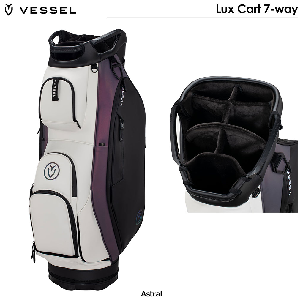 VESSEL Lux Cart キャディバッグ 10.5型 Astral 7分割 ベゼル 2023年モデル USA直輸入品