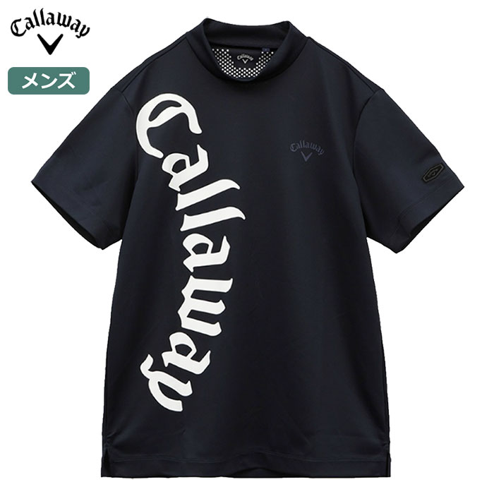 Callaway（キャロウェイ） ロゴプリントカノコ半袖モックネックシャツ