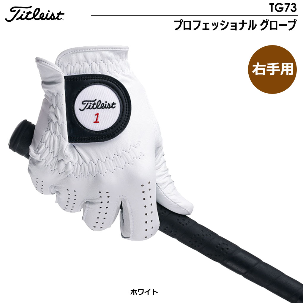 タイトリスト プロフェッショナル グローブ 天然羊革 メンズ 右手用 TG73 ホワイト Titleist 2023年モデル 日本正規品｜jypers｜02