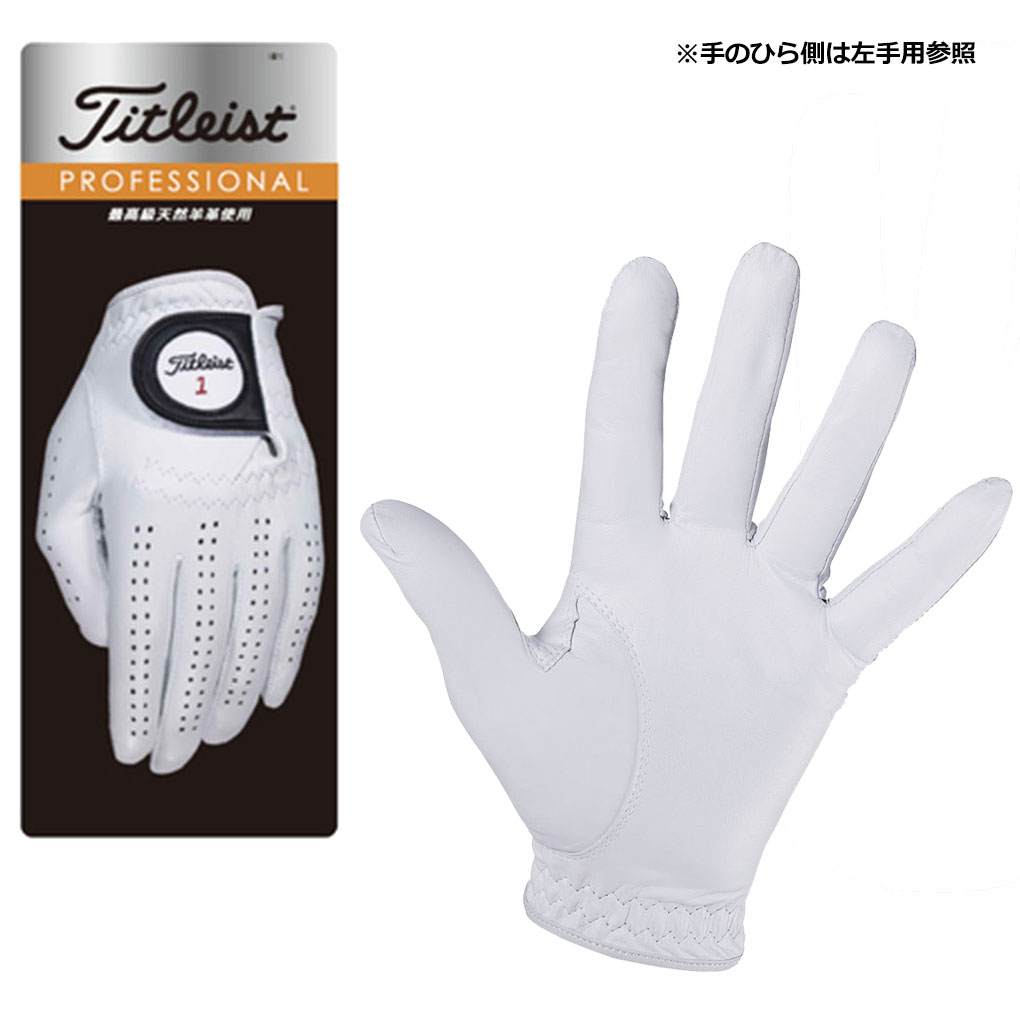 タイトリスト プロフェッショナル グローブ 天然羊革 メンズ 右手用 TG73 ホワイト Titleist 2023年モデル 日本正規品｜jypers｜03