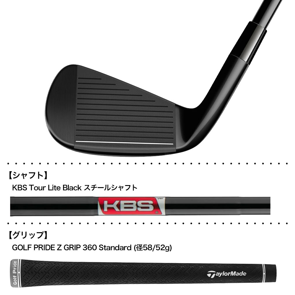 テーラーメイド 23 P790 Black アイアン 7本セット(4I-PW) メンズ 右用 KBS Tour Lite Black スチールシャフト 2023年モデル USA直輸入品｜jypers｜03