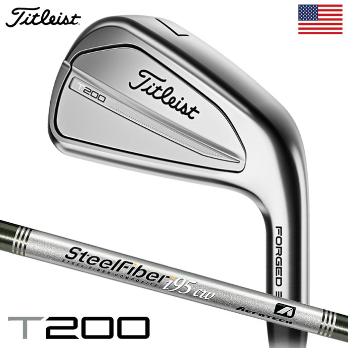 タイトリスト T200 アイアン 6本セット（#5-PW）メンズ 右用 SteelFiber95cw シャフト USA直輸入品 2023年モデル｜jypers