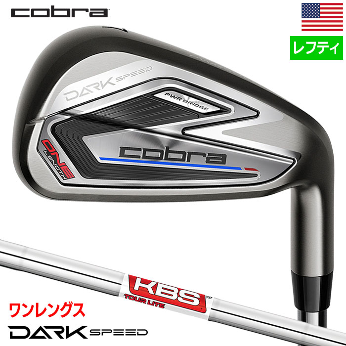 コブラ DARKSPEED ワンレングス アイアン 5本セット(#6-PW) メンズ 左用 KBS Tour Lite ダークスピード  2024年モデル USA直輸入品