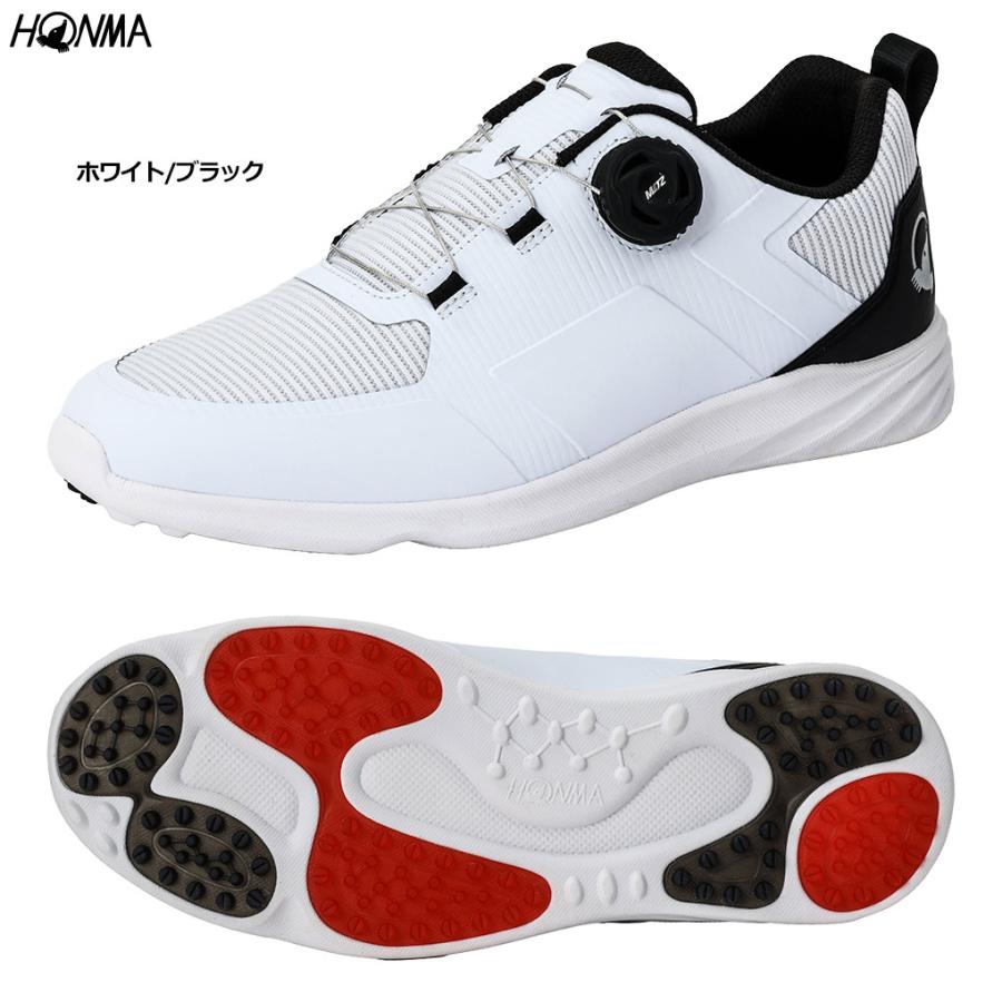 本間ゴルフ ユニセックス 4Eダイヤル式 スパイクレスシューズ SR12403 ホワイト/ブラック HONMA GOLF 2024年モデル 日本正規品｜jypers｜02