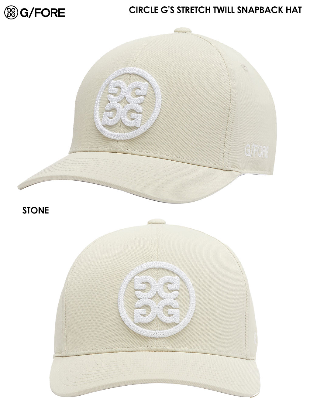 Gfore ジーフォア ゴルフキャップ CIRCLE G'S STRETCH TWILL SNAPBACK