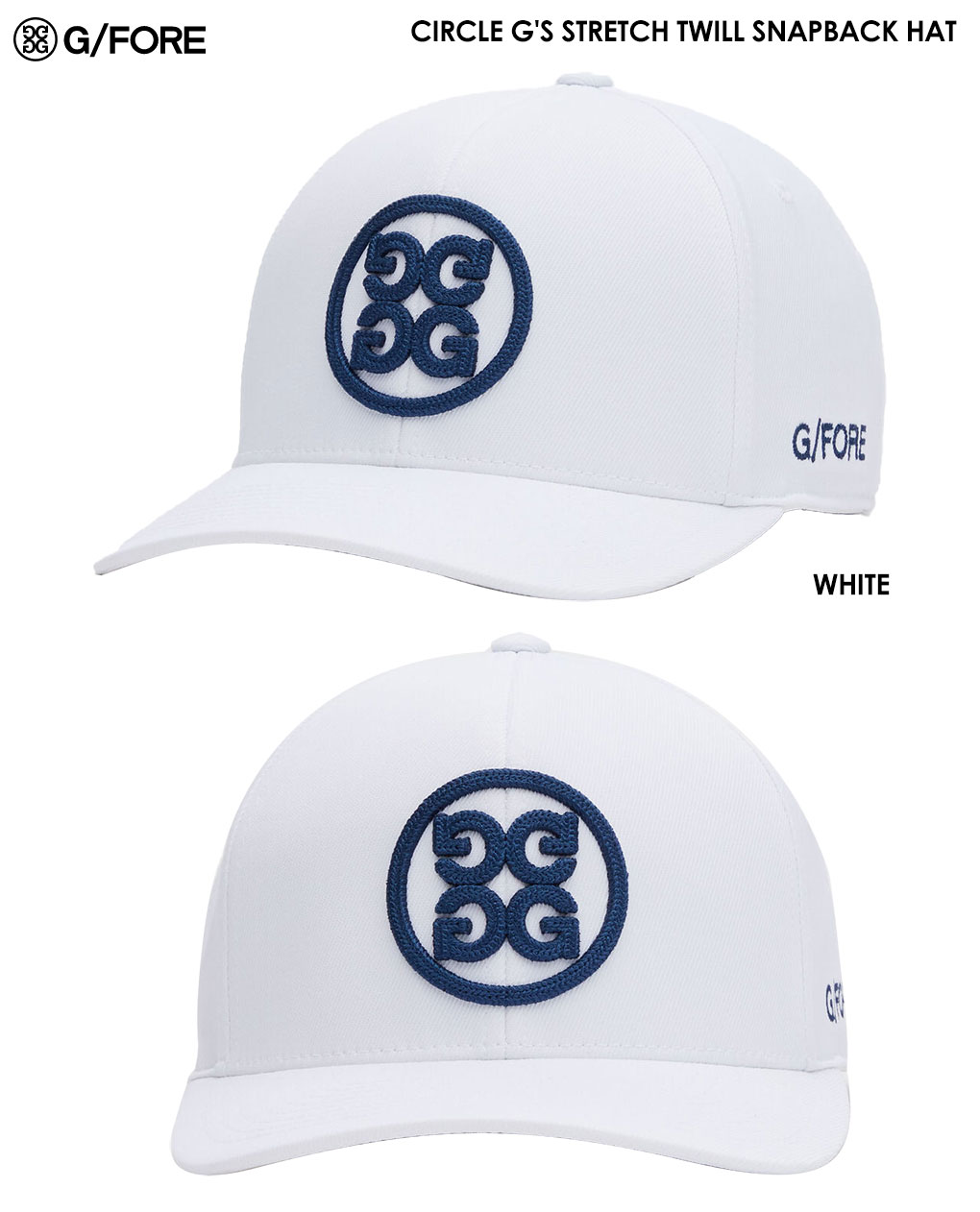 Gfore ジーフォア ゴルフキャップ CIRCLE G'S STRETCH TWILL SNAPBACK HAT 帽子 GMH000004  USA直輸入品