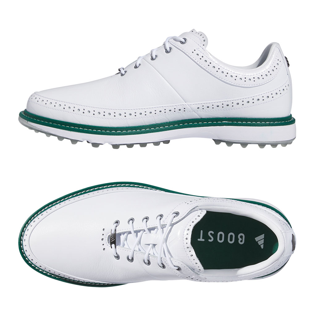 【インソール未使用】adidas golf MC80 スパイクレスシューズ白/緑 Adidas MC80 Golf Shoes White/Silver/Green – Golf Discount