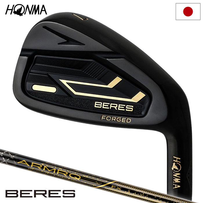 本間ゴルフ BERES 09 アイアン 6本セット(6-11) メンズ 右用 ARMRQ FX Black カーボンシャフト HONMA 2024年モデル 日本正規品｜jypers