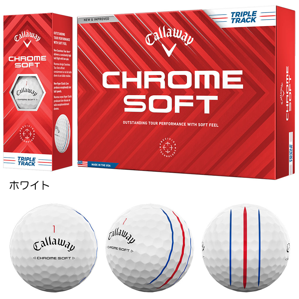 キャロウェイ 2024 CHROME SOFT / CHROME TOUR / CHROME TOUR X ゴルフボール 1ダース(12球入) 2024年モデル 日本正規品 関連画像2