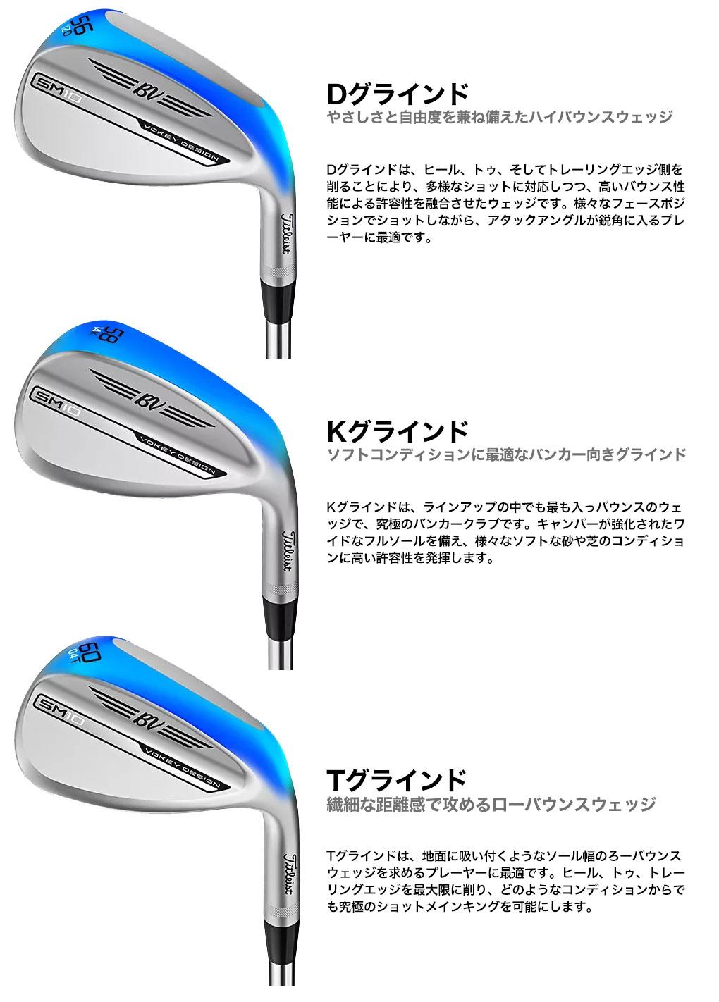 タイトリスト VOKEY SM10 ウェッジ メンズ 右用 ニッケル仕上げ DG，BV105，NS950GHneo スチールシャフト 日本正規品 2024年モデル｜jypers｜04