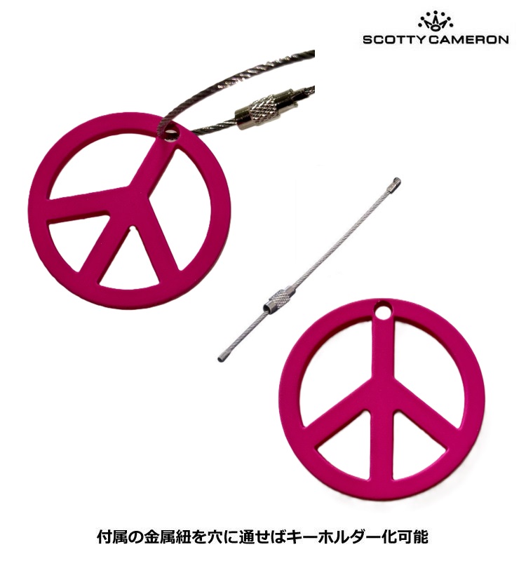 スコッティキャメロン Sft Touch Peace Sign Key Fob 027542 キーフォグ Pink Scotty Cameron USA直輸入品｜jypers｜02
