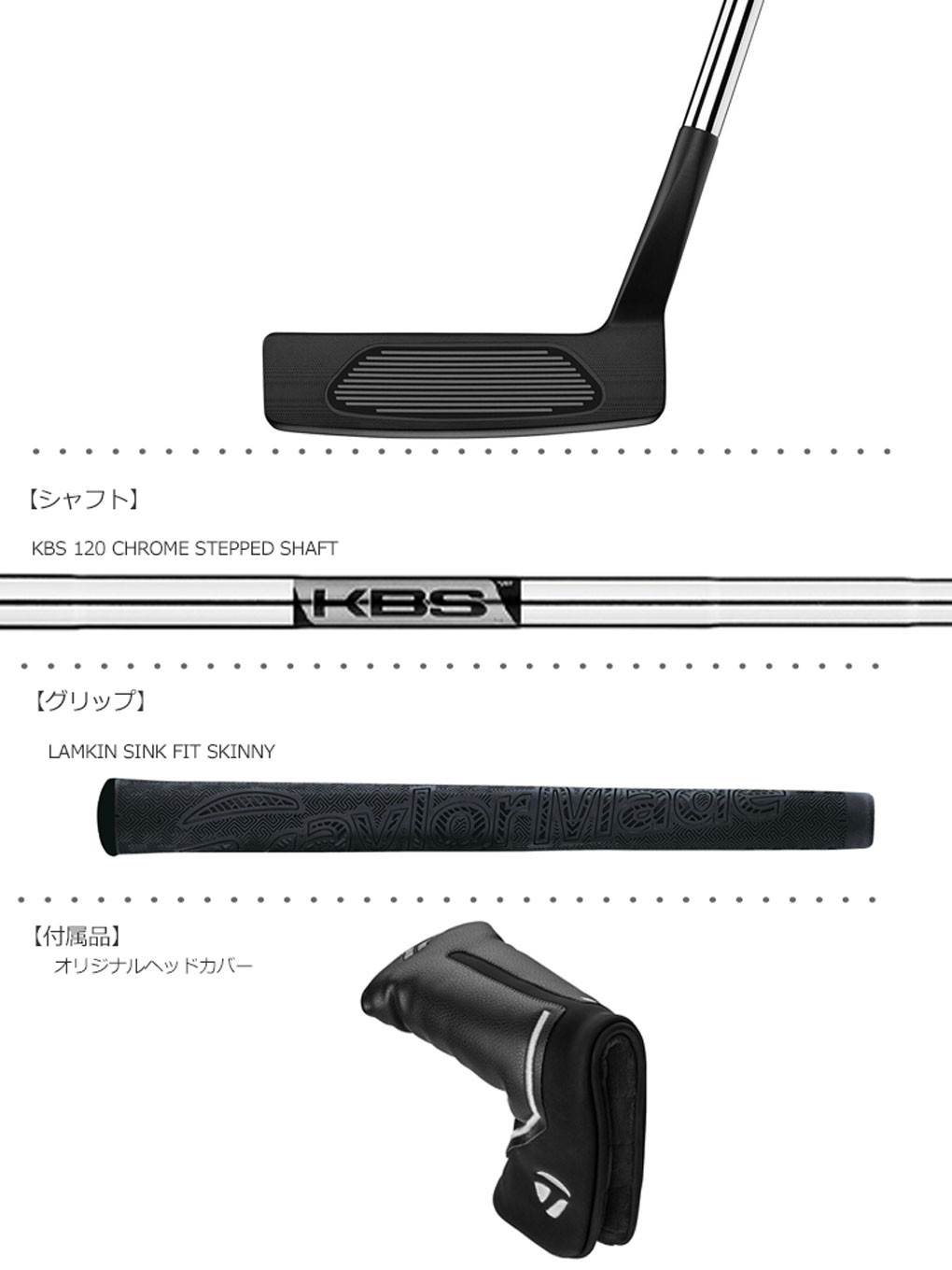 TaylorMade（テーラーメイド） 2024 TP Black Balboa LongCurve パター