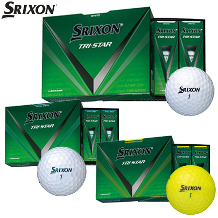 スリクソン TRI-STAR ボール アイオノマーカバー 3ピース 1ダース 全12球 SRIXON トライスター 日本正規品｜jypers