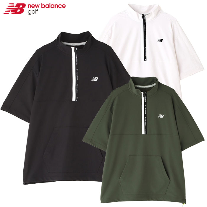 ニューバランス 4WAYストレッチ 撥水 リラックス 半袖 スタンドジップ ブルゾン 012-4221004 ゴルフウェア new balance 2024秋冬モデル 日本正規品