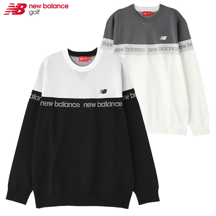 ニューバランス クルーネック ニット プルオーバー 012-4270001 メンズ ゴルフウェア new balance 2024秋冬モデル 日本正規品