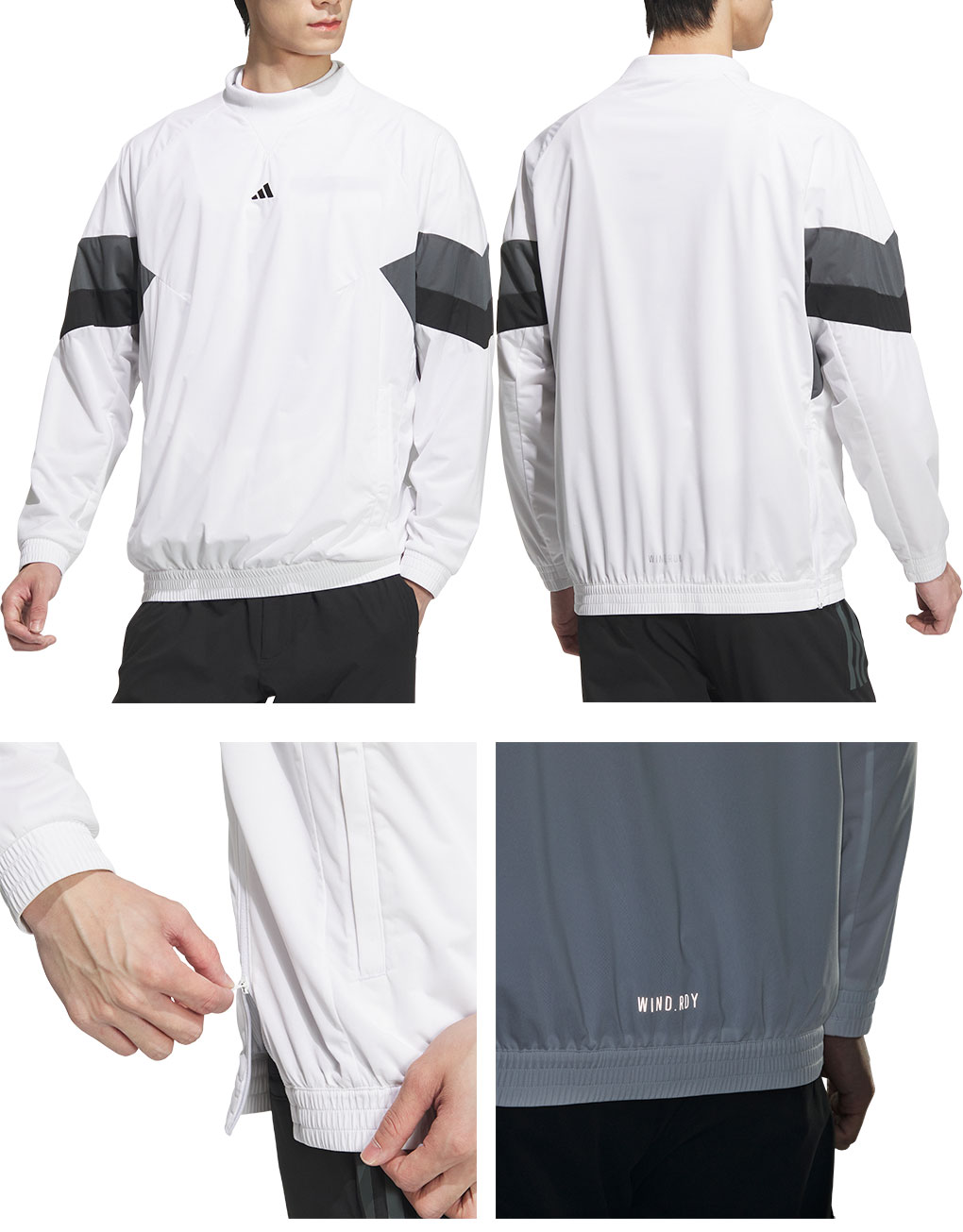 adidas golf WIND.RDY JSC12 メンズ 2024年秋冬 adidas アディダス WIND.RDY アーカイブデザイン サイドジッパ