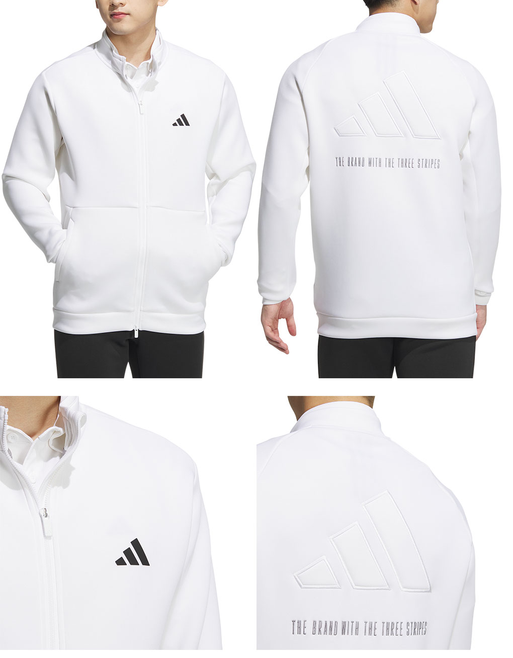 adidas（アディダス） ダンボールニット バックロゴ 付き フルジップ