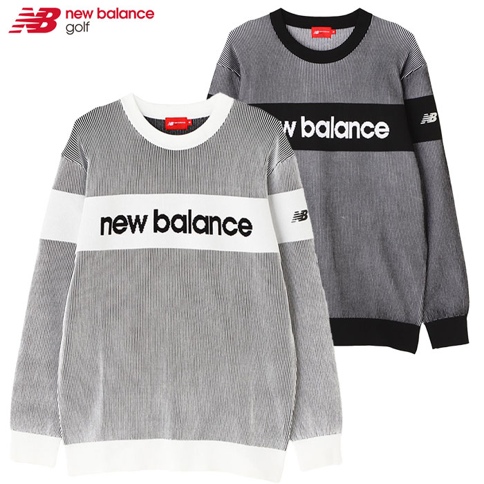 ニューバランス 吸湿発熱 ストレッチ クルーネック ニット プルオーバー 012-4270003 メンズ ゴルフウェア new balance 2024秋冬モデル 日本正規品