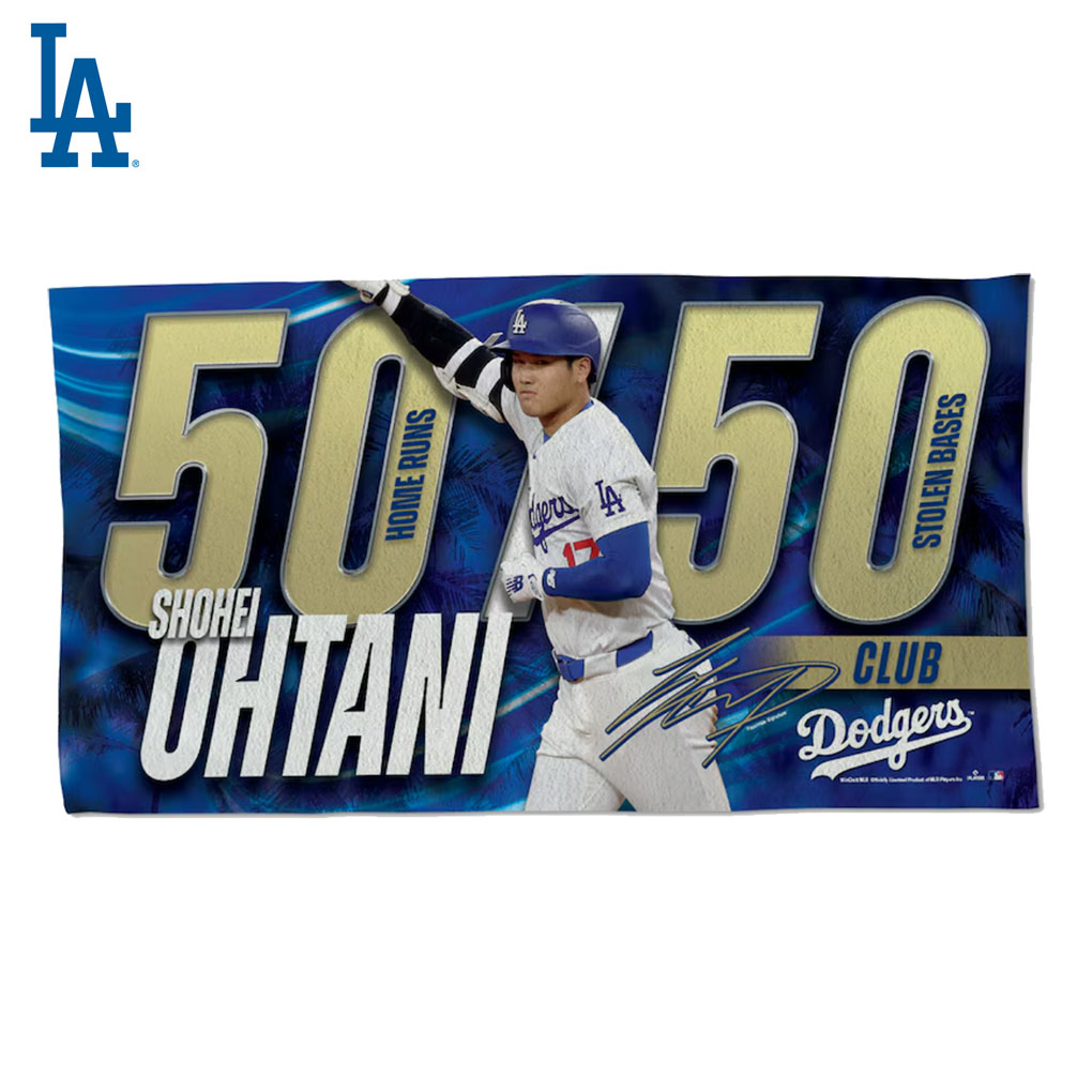 ドジャース 大谷翔平 50-50 タオル 22×42