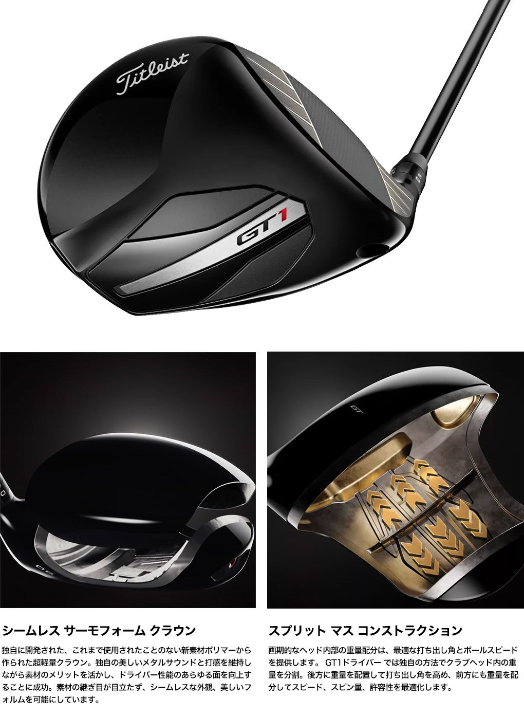 Titleist（タイトリスト） GT1 DRIVER ドライバー メンズ 右用 AIR