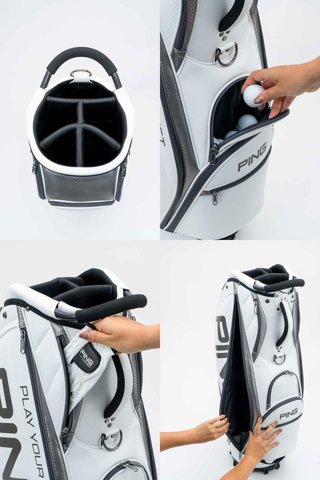 PING キャディバッグ 9.5型 PING ピン P-CB-P191 キャディバッグ 9.5型 47インチ対応 口枠5