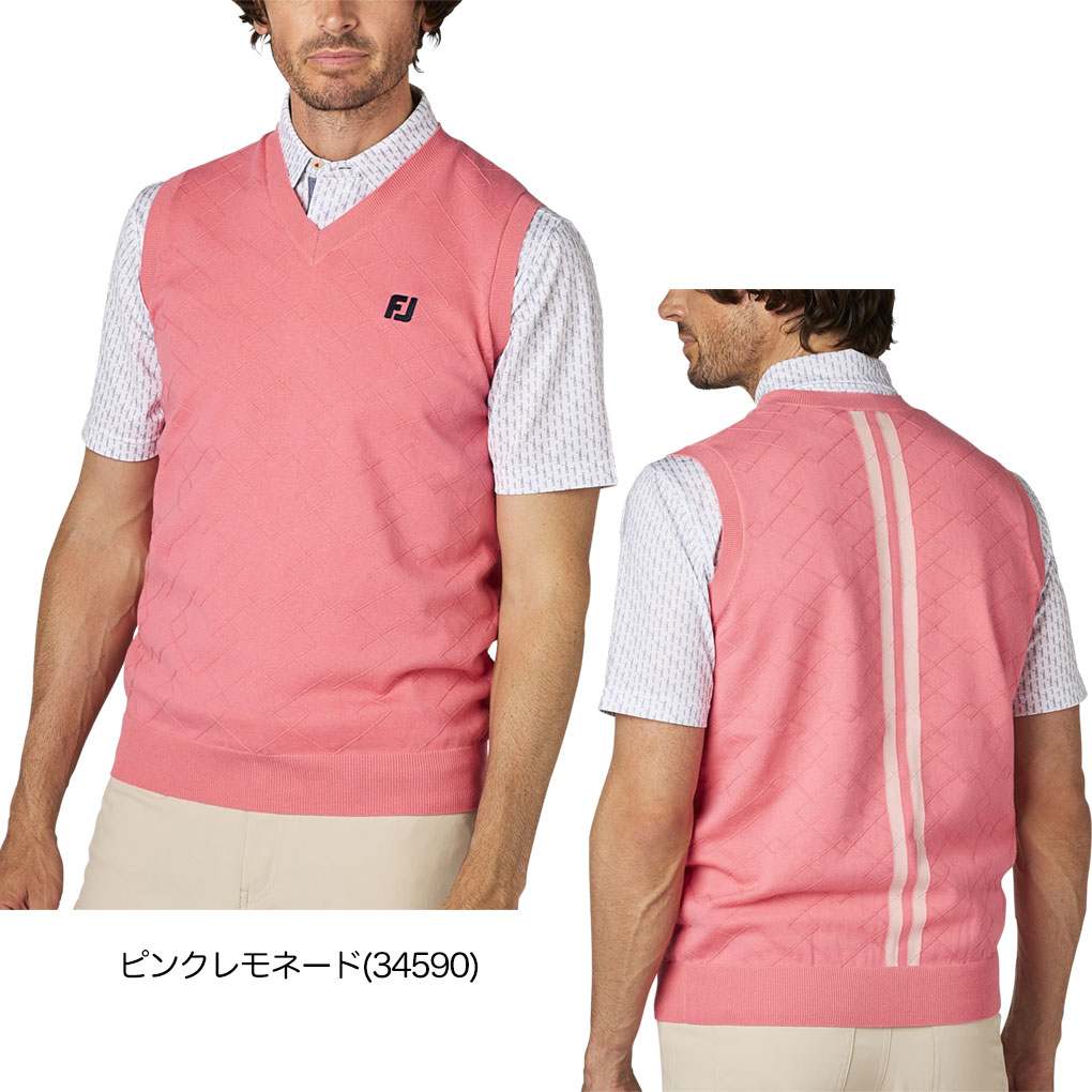 FootJoy フットジョイ アーガイル柄Vネックセーターベスト FJ FootJoy フットジョイ アーガイル柄Vネックセーターベスト FJ