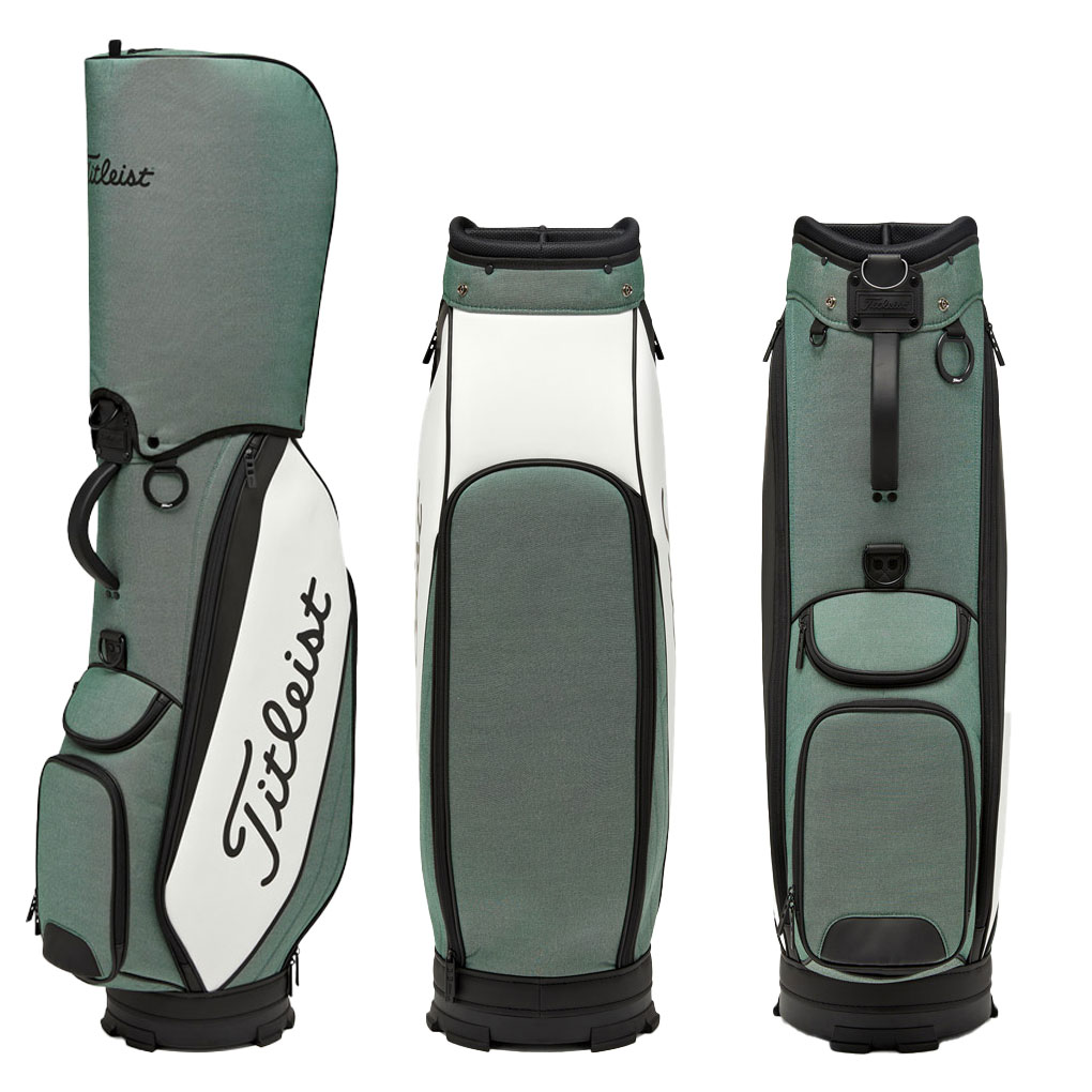 Titleist キャディバッグ グレー/グリーン スタンド 9型 4分割