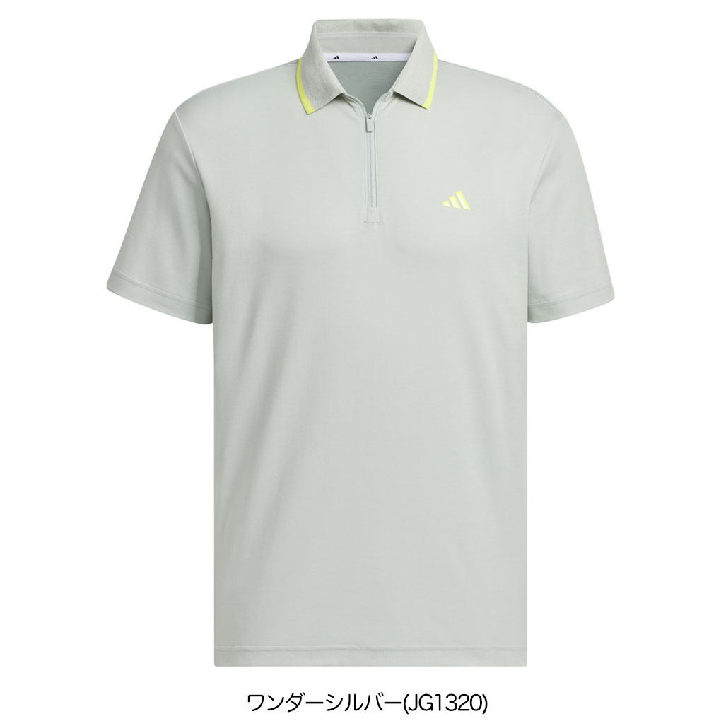 【adidas】 半袖ポロシャツ 　ゴルフウェア adidas アディダス アディゼロ ツイストニット 半袖ジップポロ