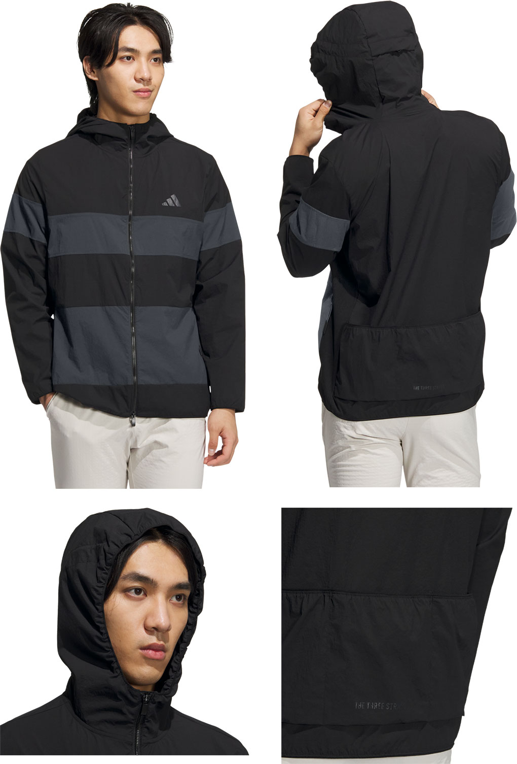 アディダス バックポケット付き 軽量 撥水 フルジップフーディー KVH11 メンズ ゴルフウェア ゴルフ 2025春夏モデル adidas 日本正規品 adidas（アディダス） バックポケット付き 軽量 撥水 フルジップ