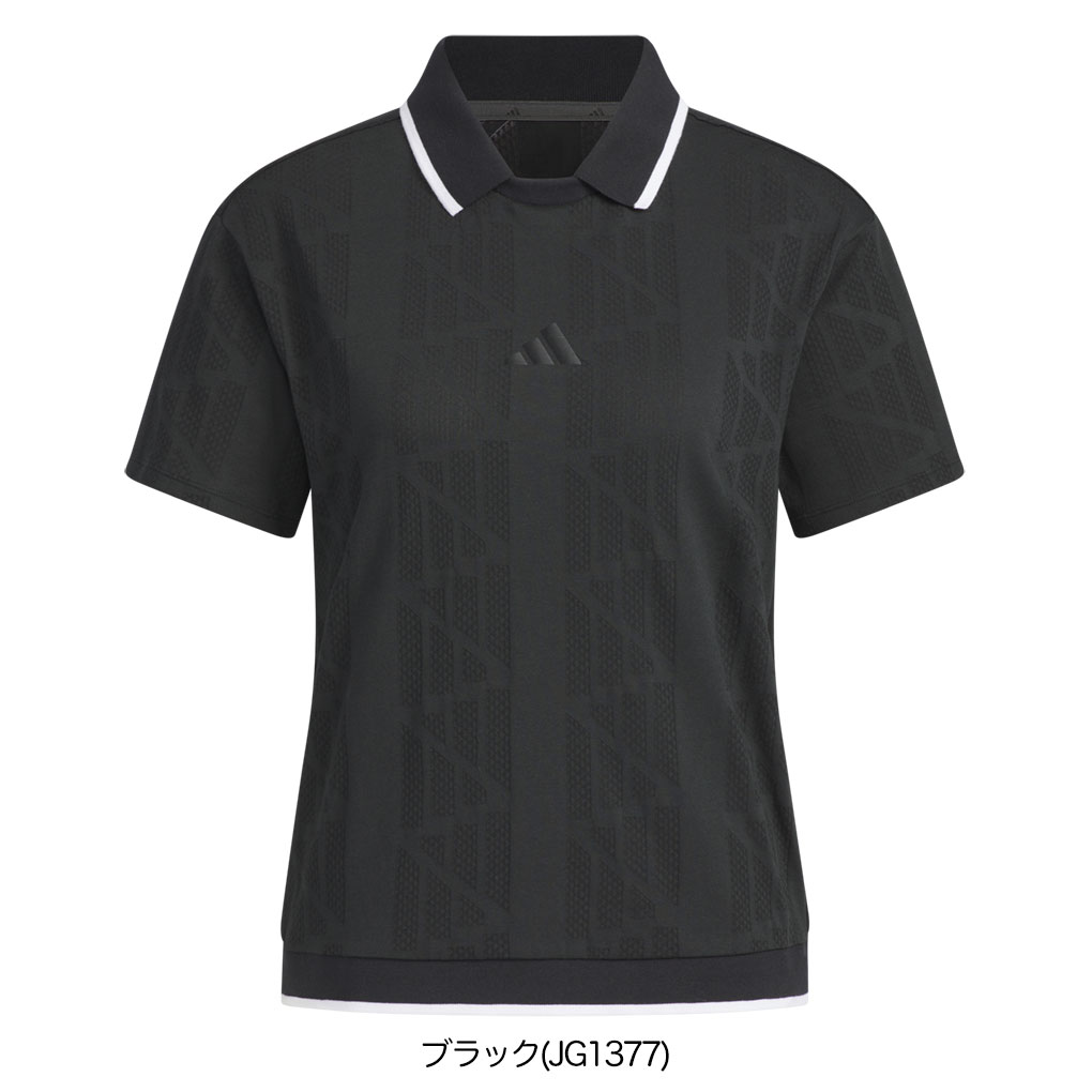 ポロシャツ ポロ アディダス adidas ビヨンド ザ コース ジャガードBOS ロゴ ボックスシルエット 半袖ポロ レディース adidas アディダス ビヨンド ザ コース ジャガードBOS ロゴ