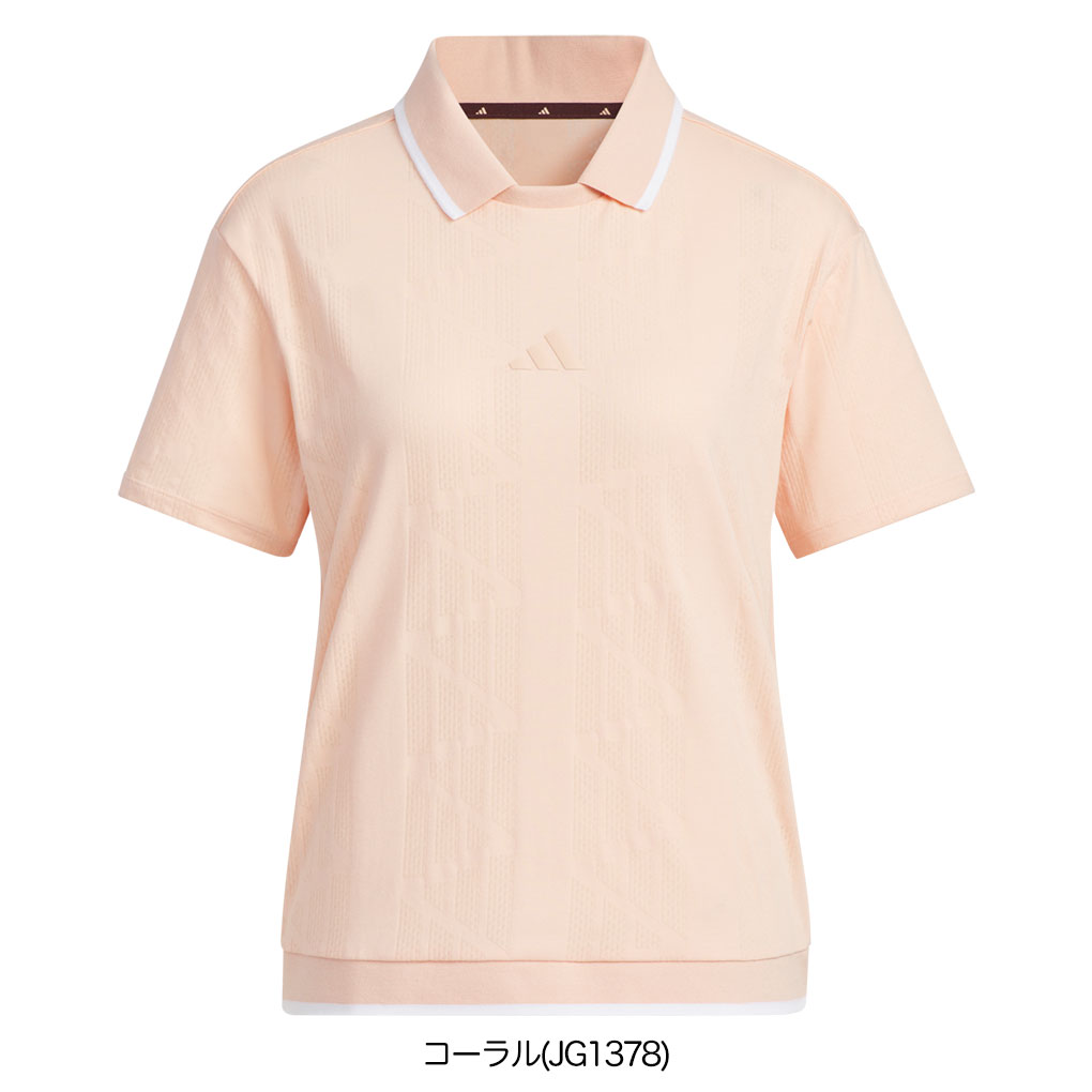 ポロシャツ ポロ アディダス adidas ビヨンド ザ コース ジャガードBOS ロゴ ボックスシルエット 半袖ポロ レディース adidas アディダス ビヨンド ザ コース ジャガードBOS ロゴ