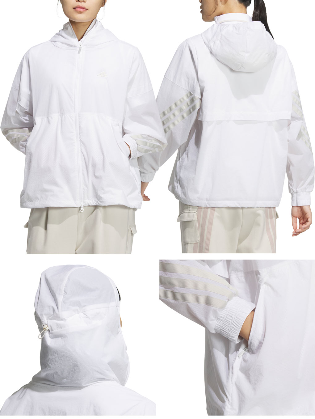 adidas（アディダス） 軽量 撥水 フルジップフーディー KTI87