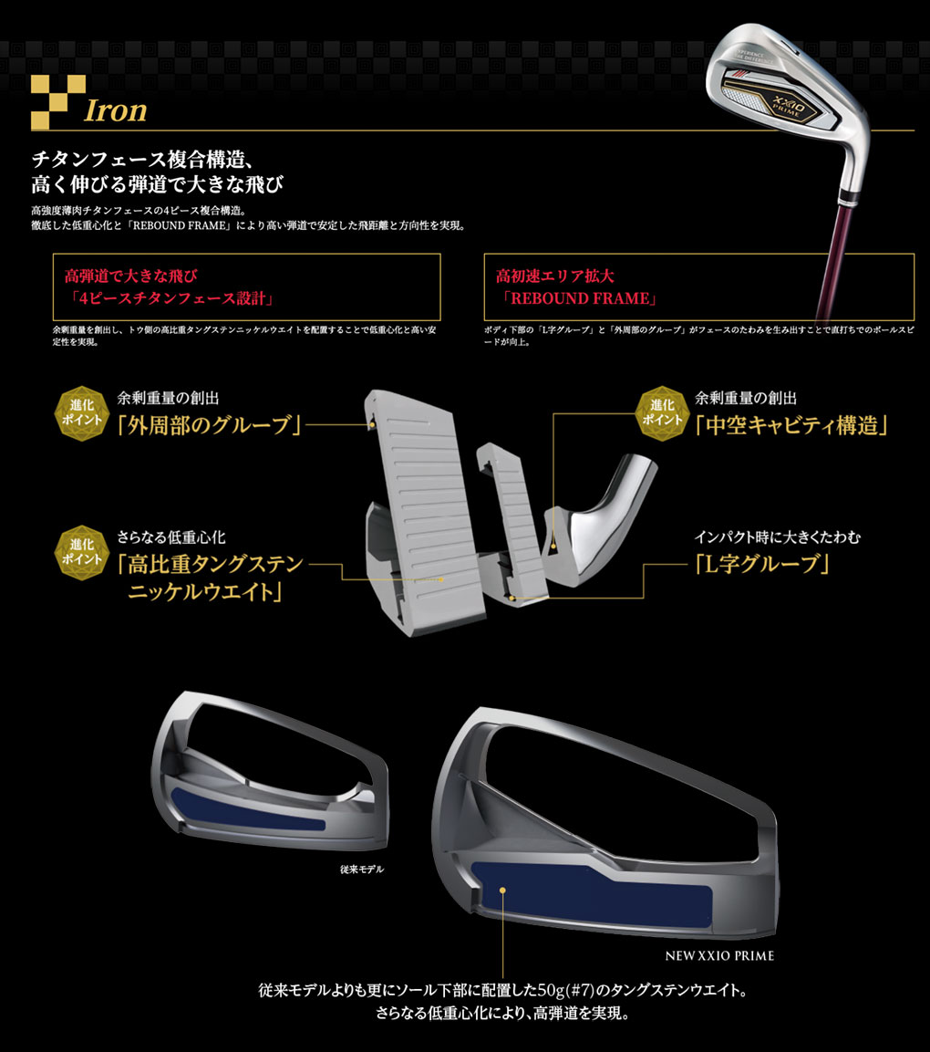 新品 XXIO PRIME11 ゼクシオ プライム11 ゴルフクラブ アイアン #9 フレックスR カーボンシャフト SP-1100 41.25 XXIO PRIME ダンロップ ゼクシオ プライム 11 アイアン 4本セット(＃7