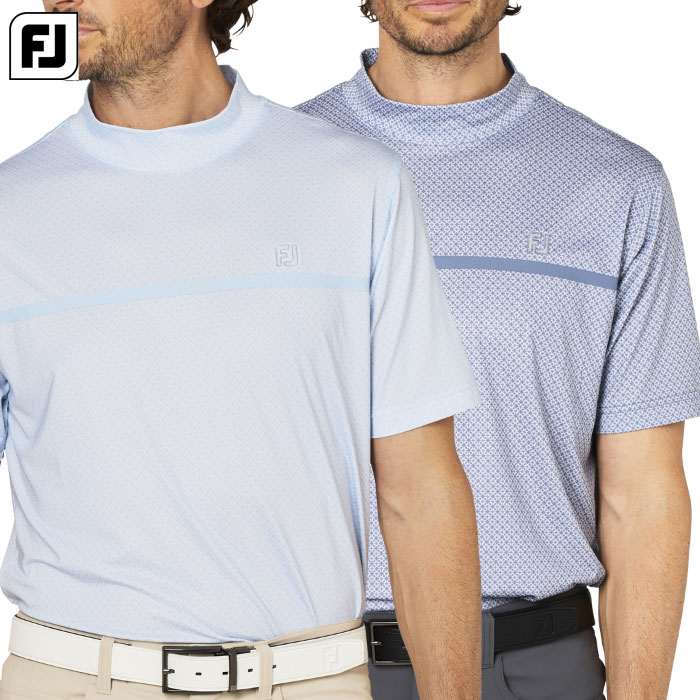 FootJoy フットジョイ ループプリント半袖モックネックシャツ FJ