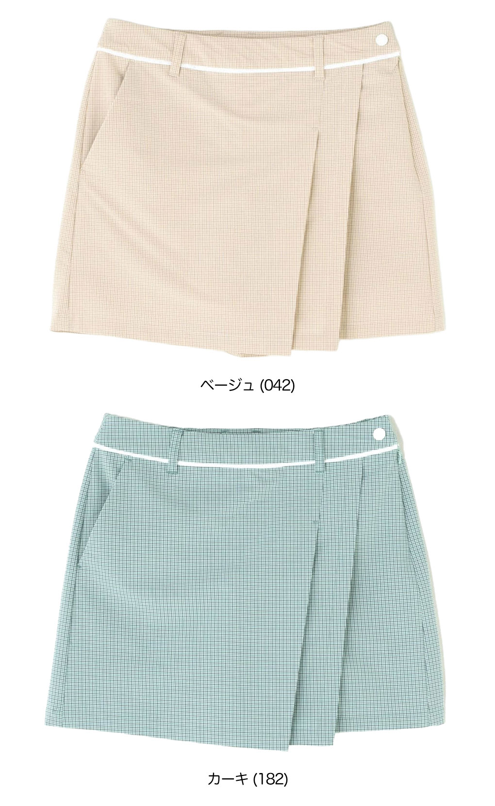 Malbon レディース ゴルフ速乾スカート カーキ（Malbon Golf