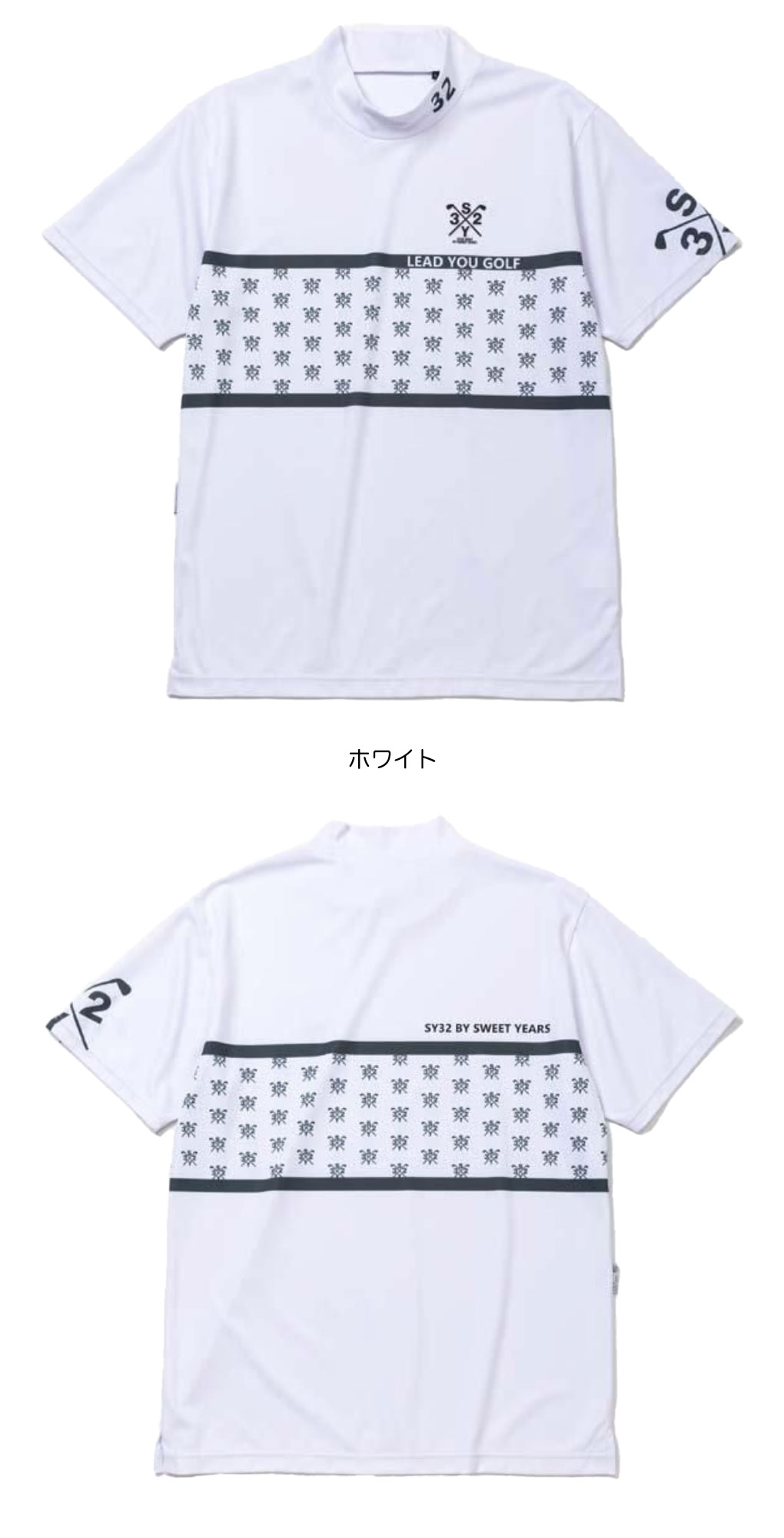 SY32 GOLF SYG-25S035 ゴルフウェア GRAPHIC CROSS LOGO MOCK 半袖 メンズ 日本正規品 2025春夏モデル 日本正規品 SY32 GOLF SYG-25S035 ゴルフウェア GRAPHIC CROSS LOGO MOCK 半袖