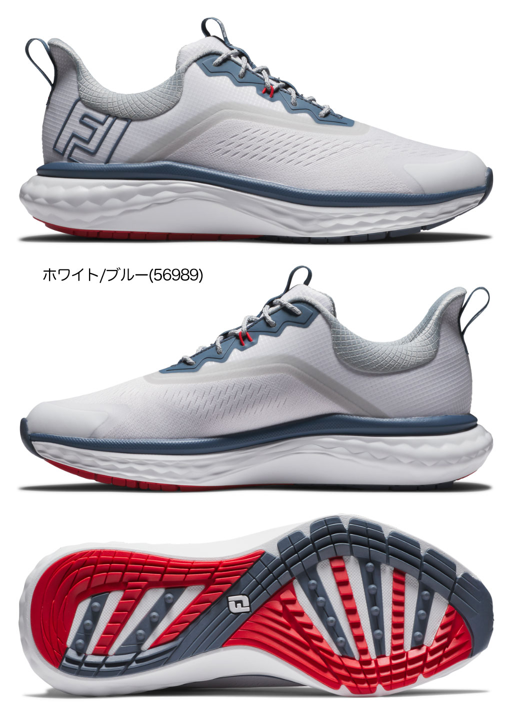 FootJoy ゴルフシューズ ホワイト/ブルーFJクオンタム2025モデル FJ クオンタム LACED - FootJoy Japan