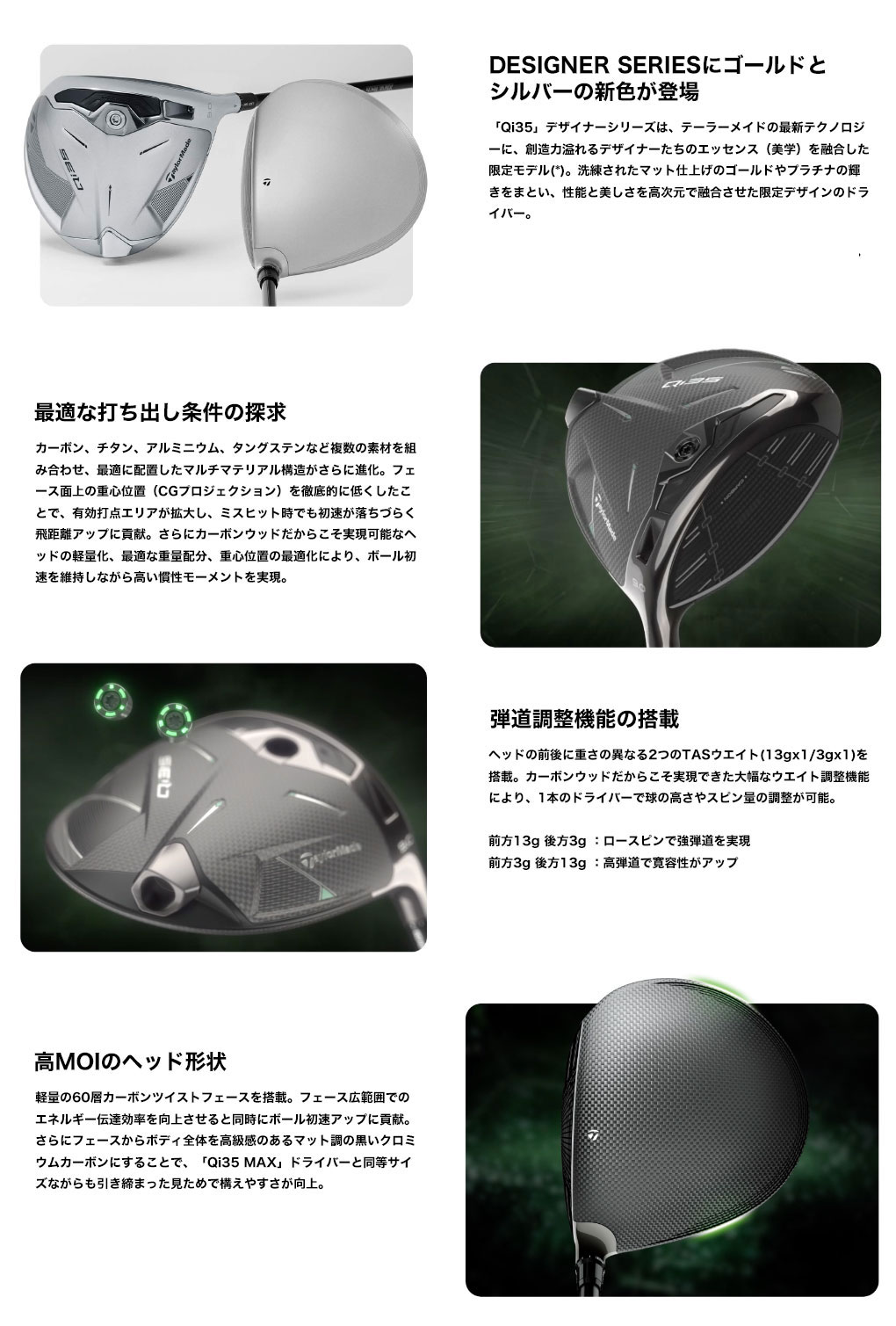 TaylorMade テーラーメイド Qi35 Designer Series ドライバー
