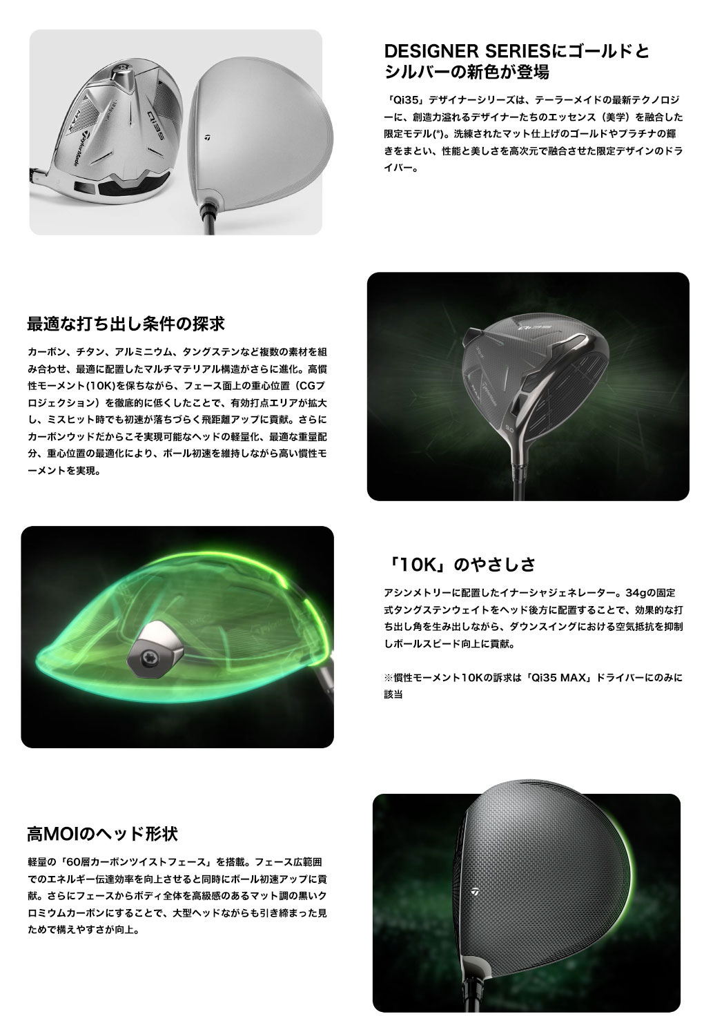 TaylorMade Qi35 ドライバー 10.5度 デザイナーシリーズ　美品 TaylorMade Qi35 LS Designer Series Black Driver - ゴルフ