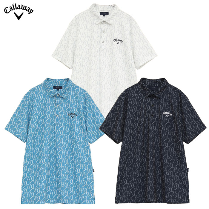 キャロウェイ ロゴプリントハイゲージカノコシャツ C25234103 メンズ Callaway ゴルフウェア 2025秋冬モデル 日本正規品 Callaway（キャロウェイ） ロゴプリントハイゲージカノコシャツ
